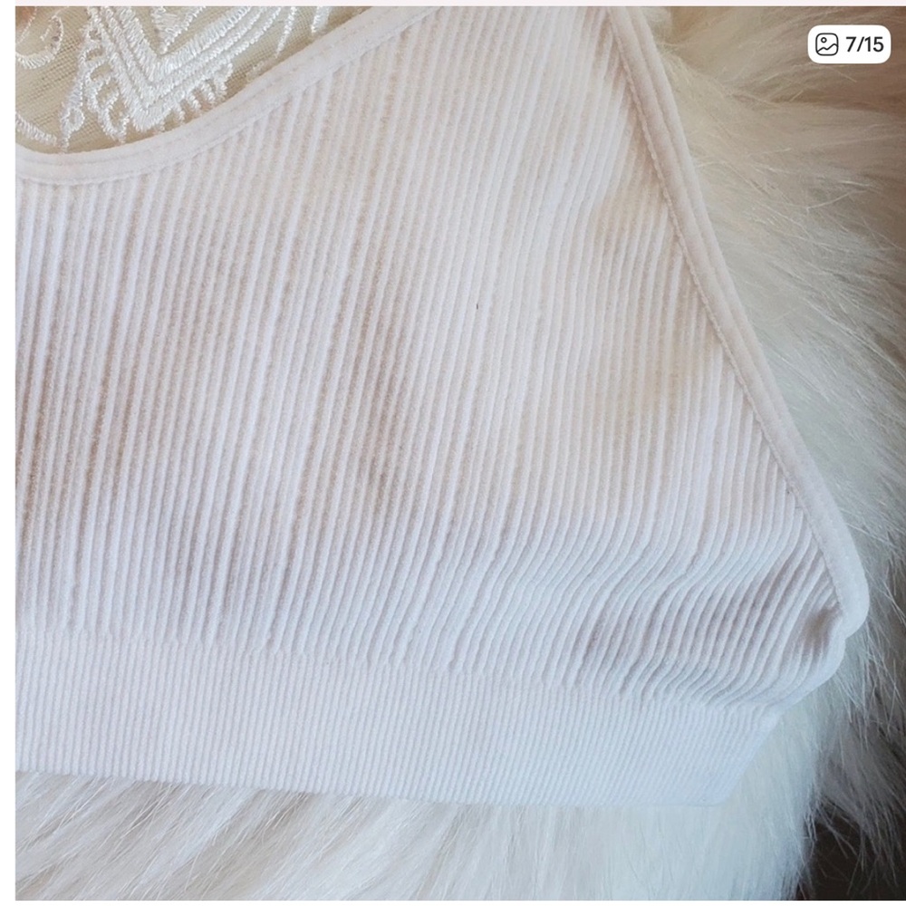 White Lace Racerback Bralette - Women Intimates & Sleepwear - Picture 7 of 12